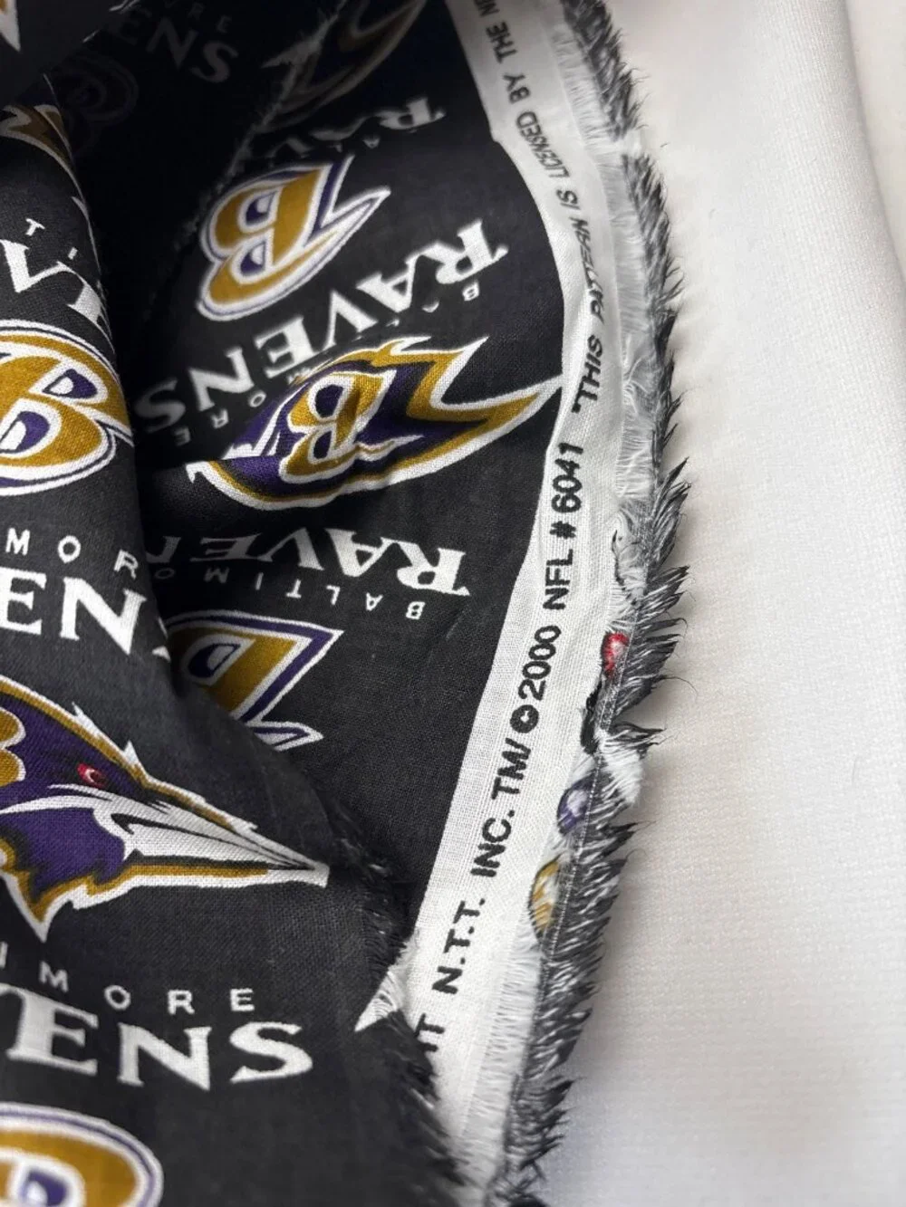 Baltimore Ravens NFL Licensed Cotton Fabric 1/2 yard x 58